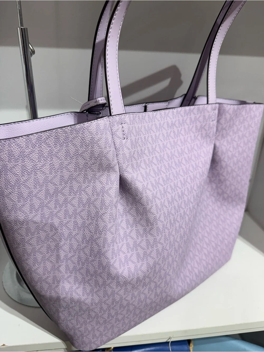 Michael Kors Carson Purple MK Signature Tote